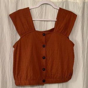 🧶 NWT Madewell Buttoned Crop Top